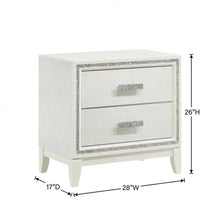 White Finish Nightstand with Modern Design and Storage Space