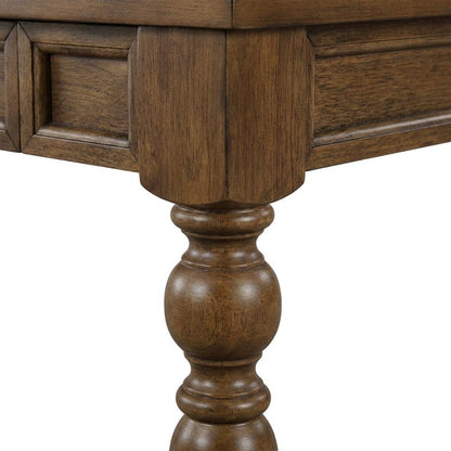 Wood Dining Table Set for 6 with Upholstered Chairs, Kitchen Table Set, Brown