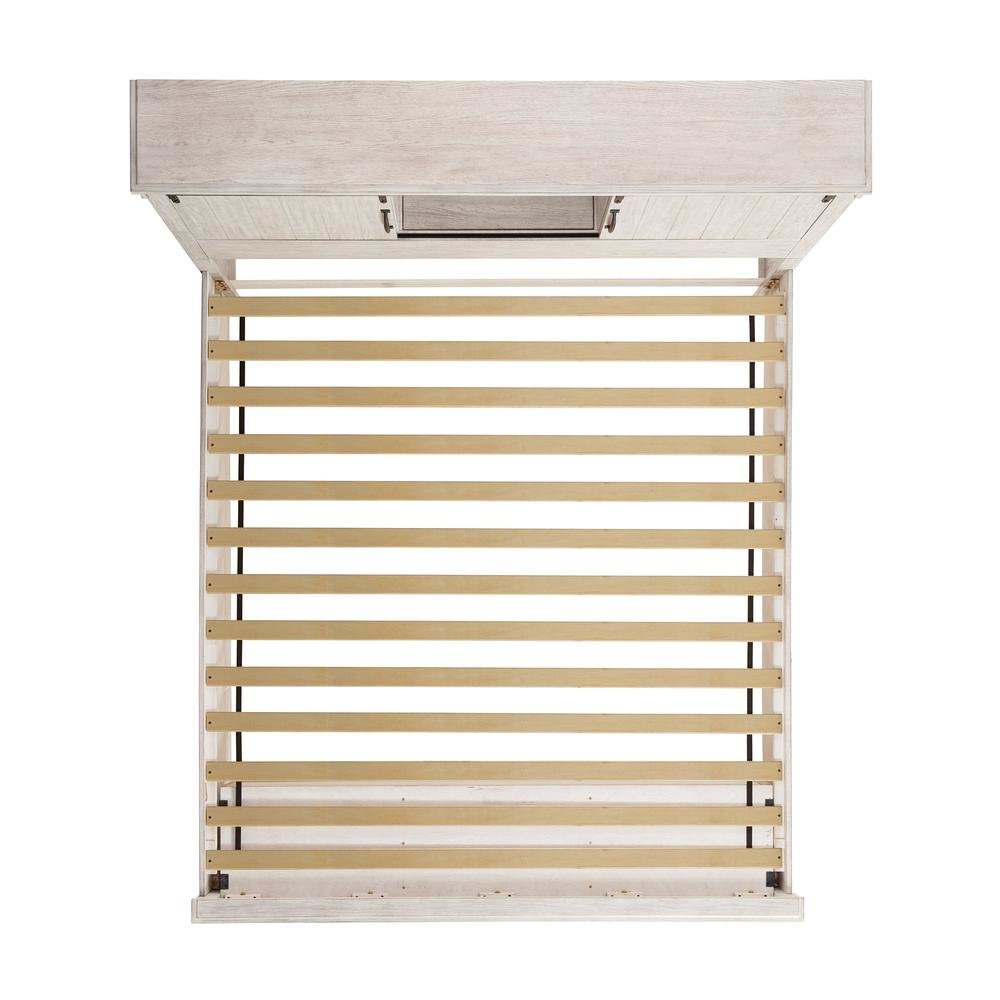 White Queen Bed Frame with Ample Storage - Elegant Design