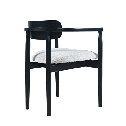 Linden Mid-Century Upholstered Dining Chair with Sculpted Back/Arms (Set of 2)