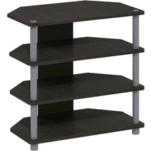 Espresso 4-Tier TV Stand, Easy Assembly, Composite Wood Construction