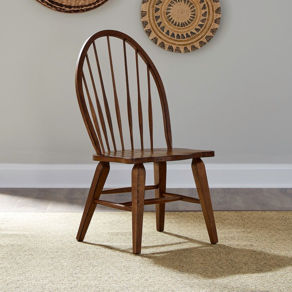 Hearthstone Ridge Windsor Back Side Chair in Tobacco