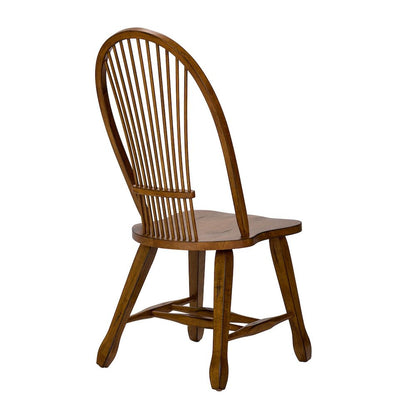 Treasures Sheaf Back Side Chair - Oak-Set of 2 in Rustic Oak