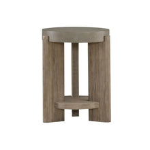 Affinity Chairside Table for Living Room - Dusty Taupe Faux Concrete Tops