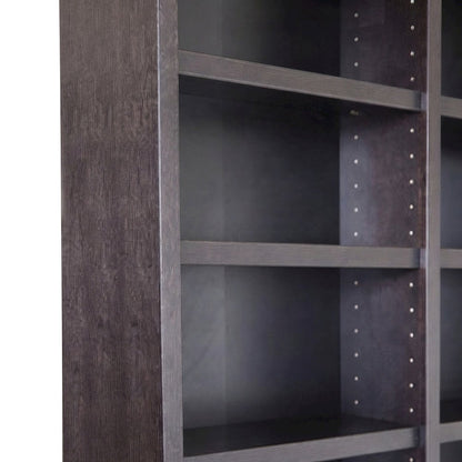 Espresso Wall Storage Unit with Adjustable Shelves and Sturdy Design