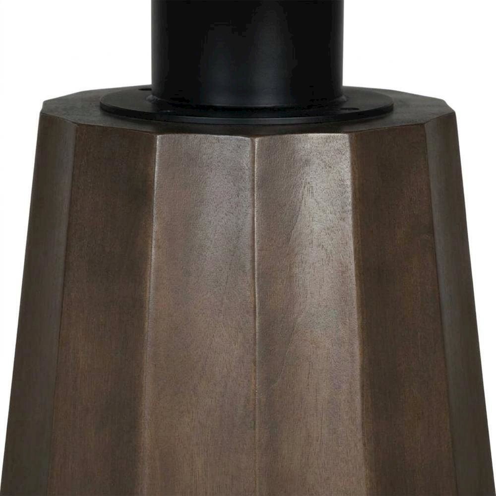 Dark Brown Wood Round Dining Table with Pedestal Base, 60-Inch Size
