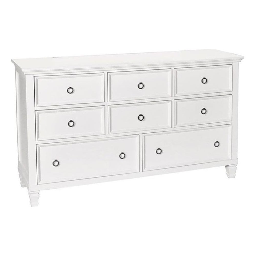 Furniture Tamarack Solid Wood 8-Drawer Dresser in White