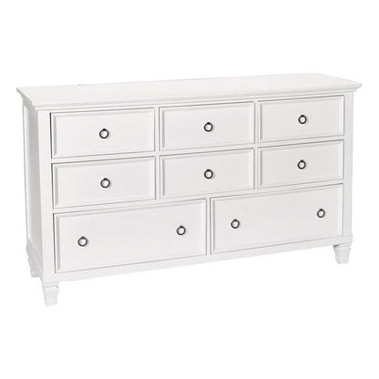 Furniture Tamarack Solid Wood 8-Drawer Dresser in White
