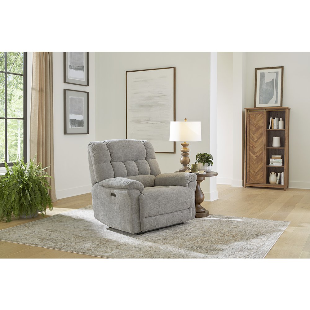 Oversized Recliner Chair for Big and Tall Adults – Power Zero Gravity Recliner with Wide Seat,  Heavy-Duty Big Man, Supports Up to 450 lbs, Gray
