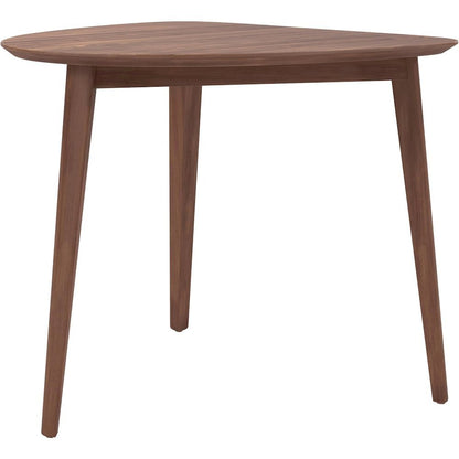 Solid Wood Corner Table with 2 Chairs in Brown, Ideal for Dining Areas