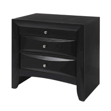 Black Bedroom Nightstand with Modern Transitional Design