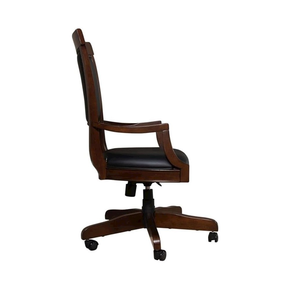 Brayton Manor Jr Executive Desk Chair, W23 x D23 x H42, Dark Brown