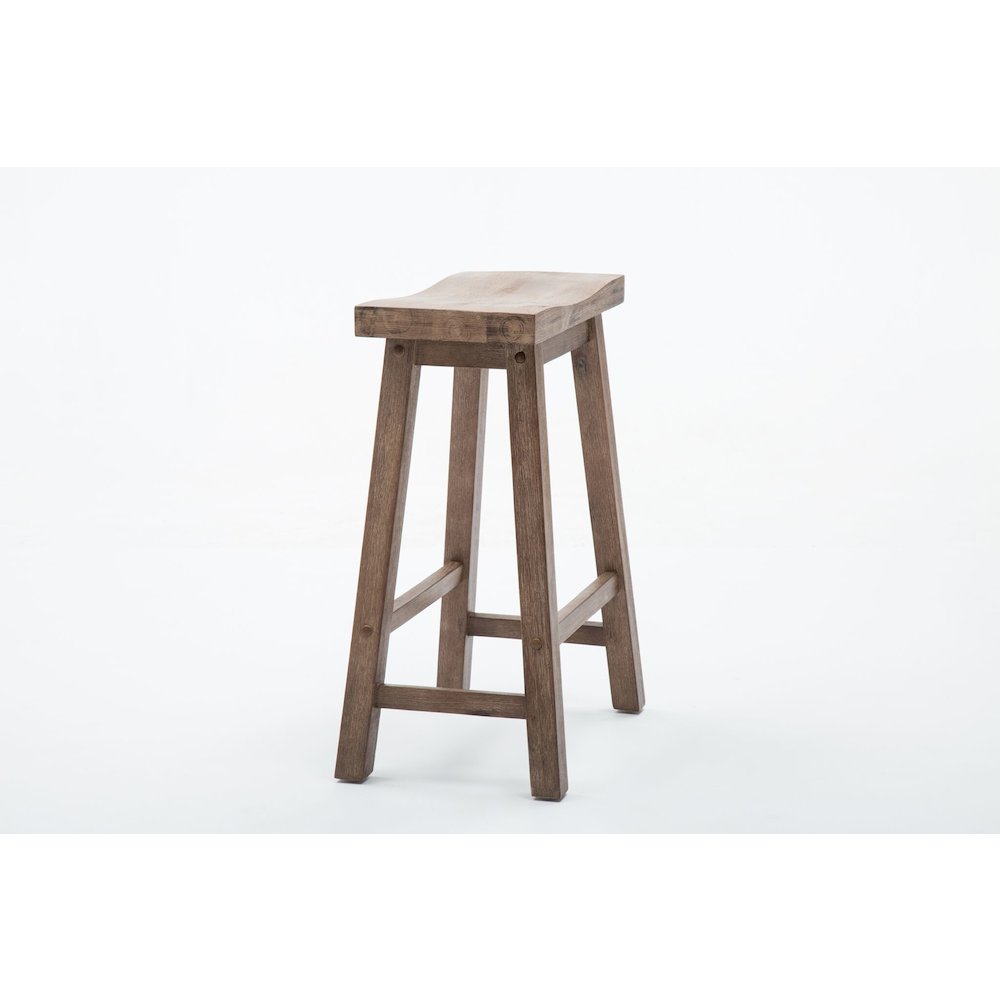 24" Sonoma Wire-brush Saddle Stool