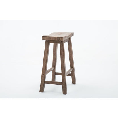 24" Sonoma Wire-brush Saddle Stool