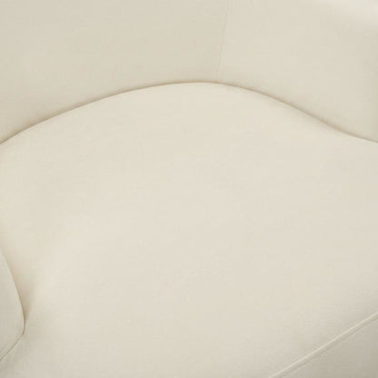 Cream Wingback Armchair with Padded Upholstery and Stylish Design