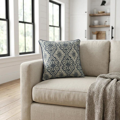 Blue My Mind Marquez 20" Square Pillow, Set of 2 - Navy