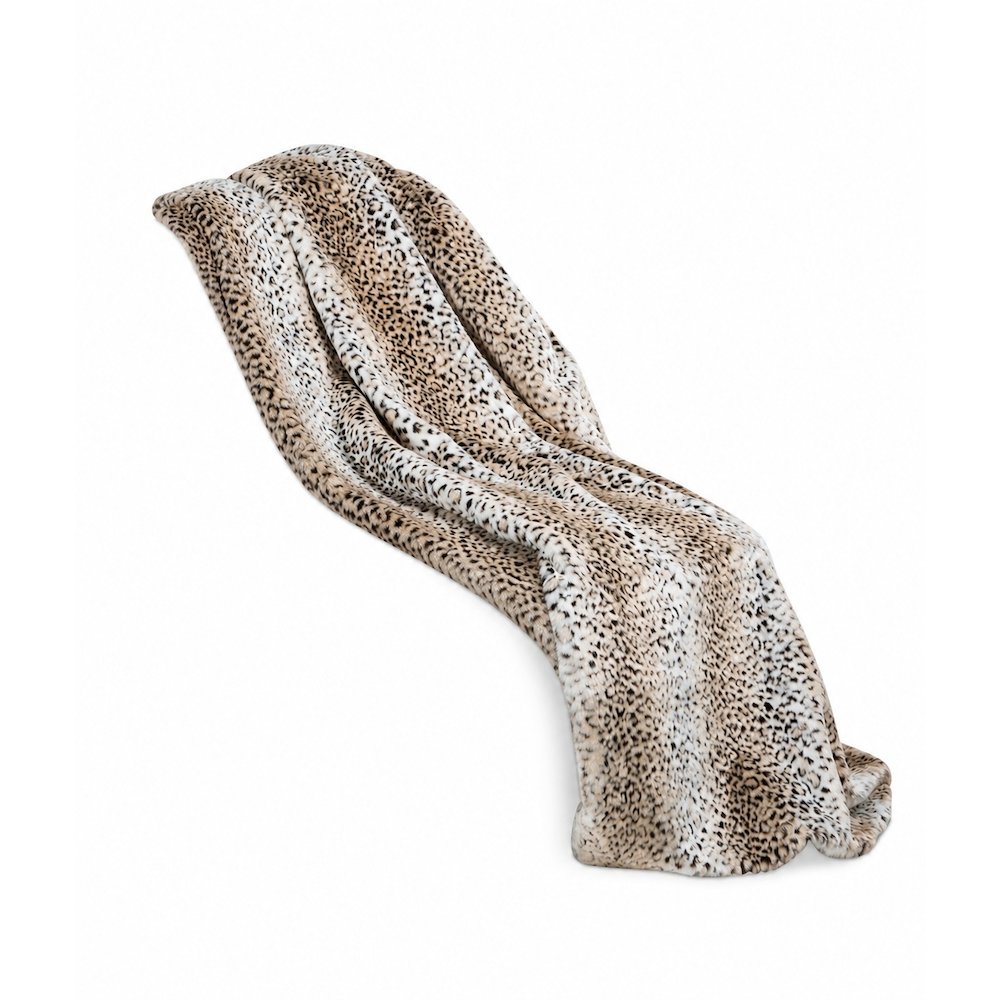 Bedrock 56"x72" Faux-Fur Throw - Beige