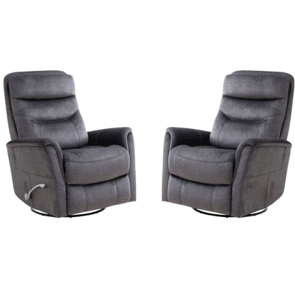 Capri Charcoal Recliner Nursery Glider Set – Elegant Boucle Chairs for Comfort
