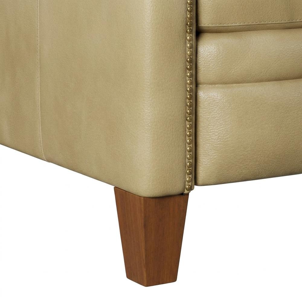 Brown Manual Recliner with Plush Seat and Classic American Style
