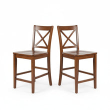 Simplicity Solid Wood Classic X-Back Counter Stool (Set of 2)