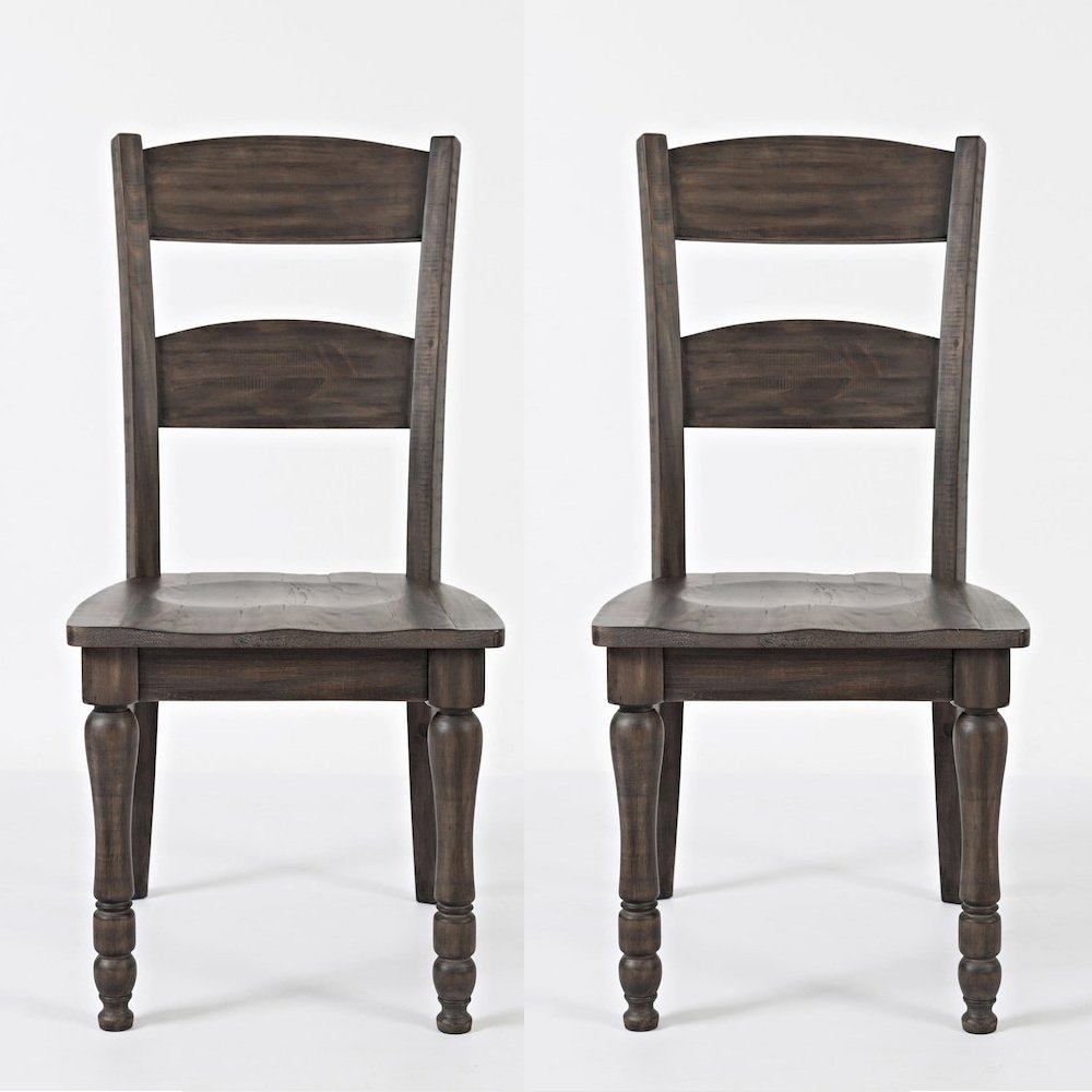 Rustic Reclaimed Pine Farmhouse Ladderback Dining Chair (Set of 2)