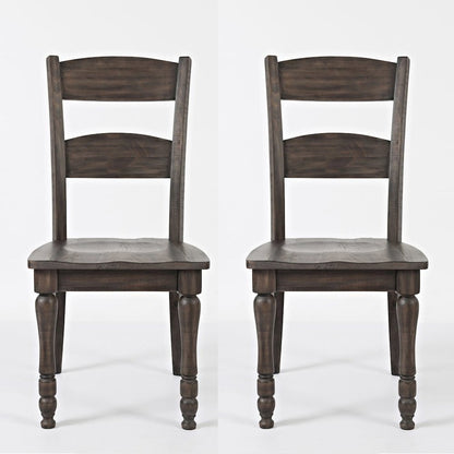 Rustic Reclaimed Pine Farmhouse Ladderback Dining Chair (Set of 2)