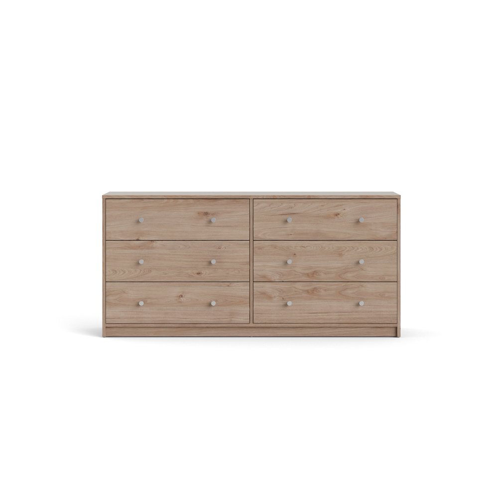 Elegant 6-Drawer Double Dresser in Jackson Hickory for Modern Bedrooms