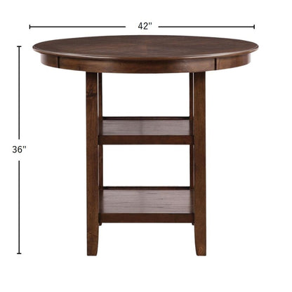 Brown Solid Wood Dining Table Set for 4 – Round Kitchen Table Design