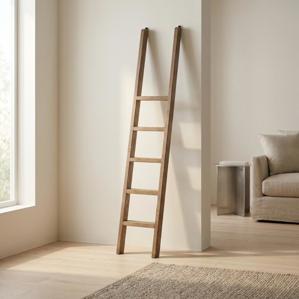 Stratton Traditional Decorative Wooden Ladder, Brown