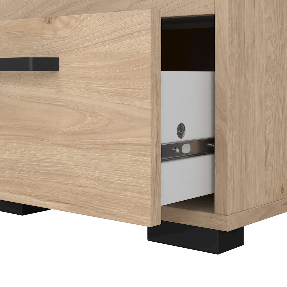 Sofia 2 Drawer Nightstand, Jackson Hickory