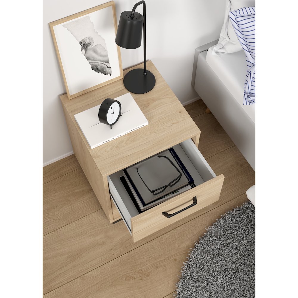 Sofia 2 Drawer Nightstand, Jackson Hickory