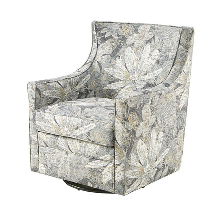 Blue Swivel Rocker Recliner Chair – Upholstered Glider for Comfort