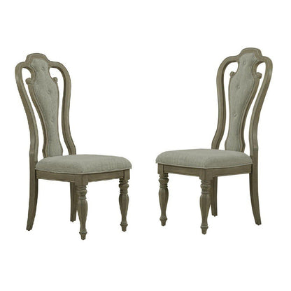 Magnolia Manor Splat Back Uph Side Chair (RTA) - Set of 2 in Weathered Bisque