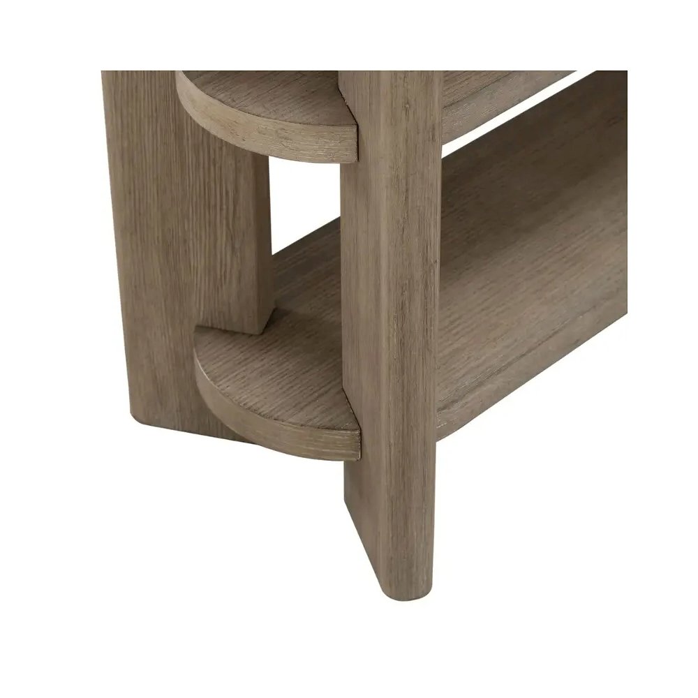 Affinity Sofa Table for Living Room - Dusty Taupe Faux Concrete Tops