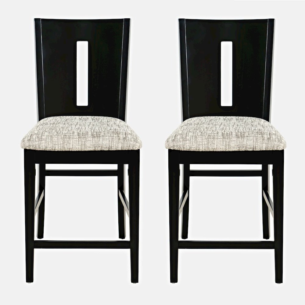 Urban Icon Contemporary Slotback Upholstered Counter Stool (Set of 2)