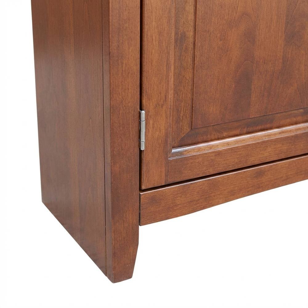 Espresso Shaker Bookcase with Tall Storage and Classic Design