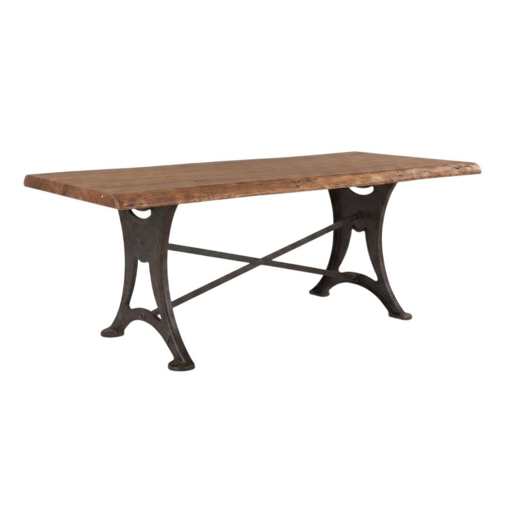 Blayne 94" Dining Table in Live Edge Acacia with Walnut Finish