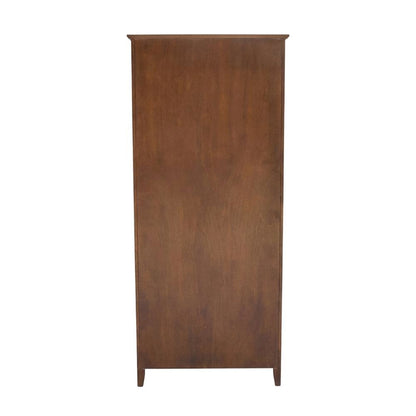 Espresso Shaker Bookcase with Tall Storage and Classic Design