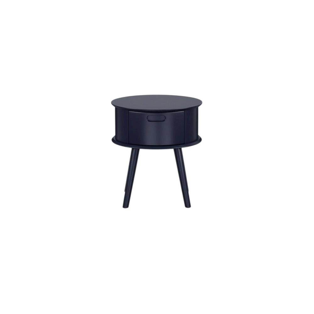 Navy Blue Nightstand with Modern Design and Sturdy Construction