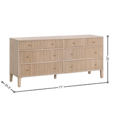 Brown Dresser for Bedroom – Wooden Chest of Drawers with 8 Drawers