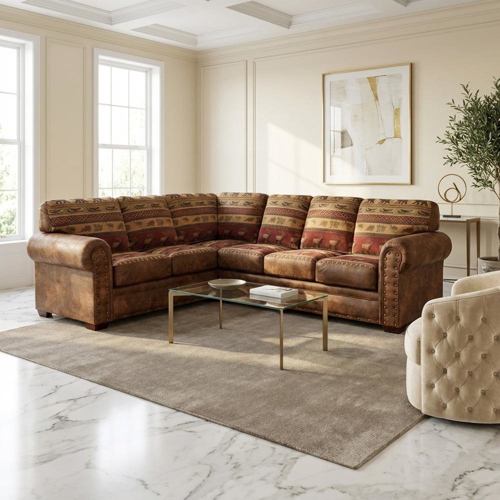 Microfiber Two-Piece Sectional Sofa with Comfortable Cushioned Seating