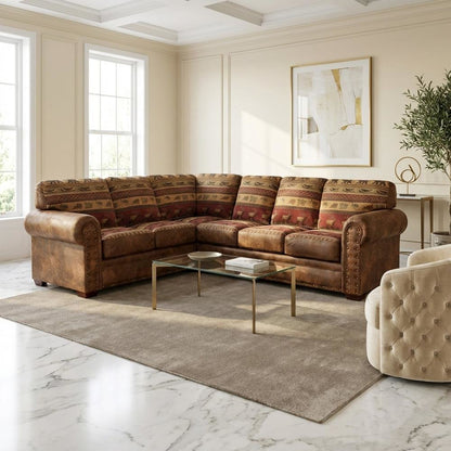 Microfiber Two-Piece Sectional Sofa with Comfortable Cushioned Seating