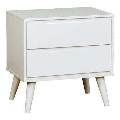 Belkor Mid-Century Modern Wood 2-Drawer Nightstand