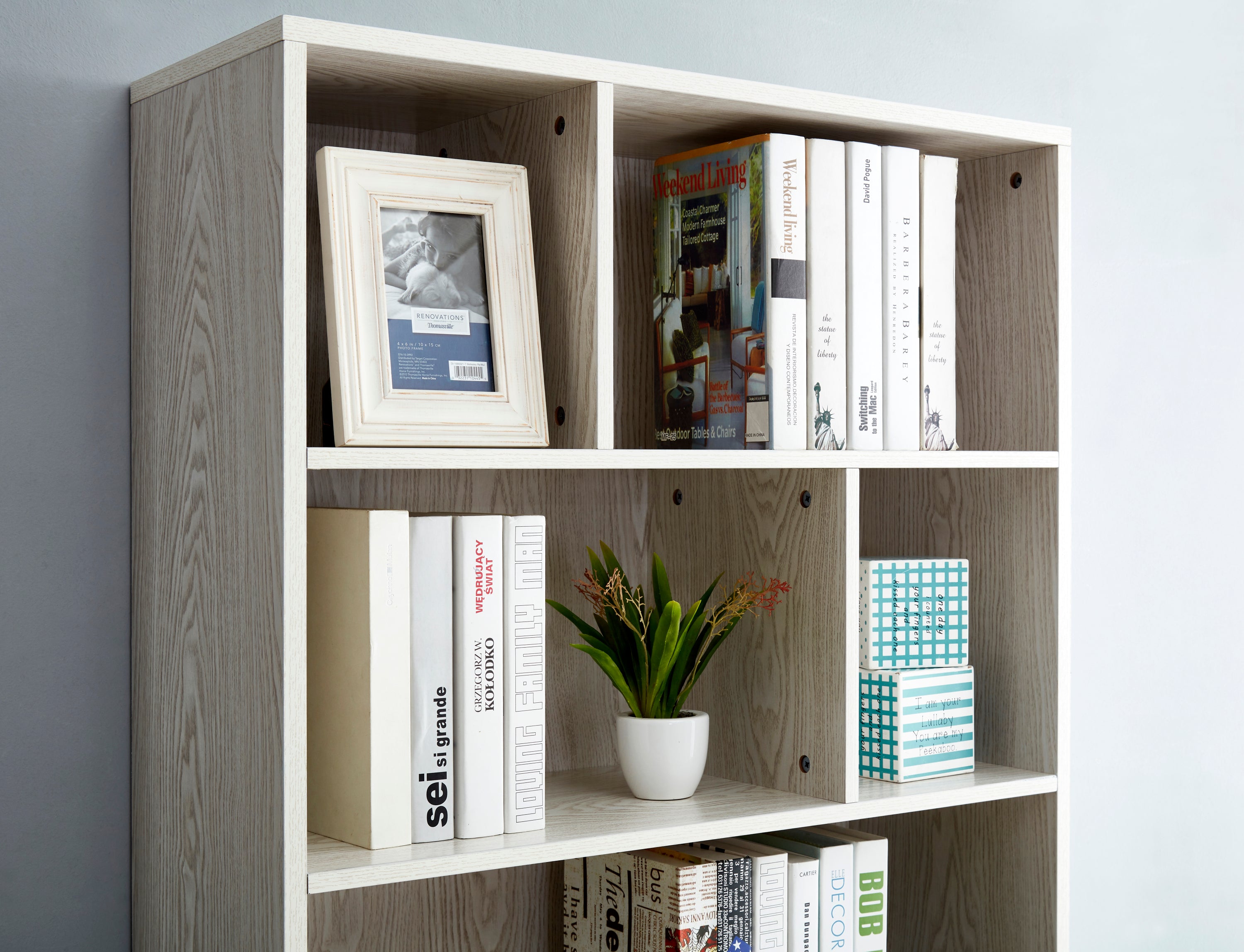 Bookcase, Bookshelf with Doors, white