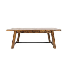 Cannon Valley Distressed Industrial 82" Trestle Dining Table