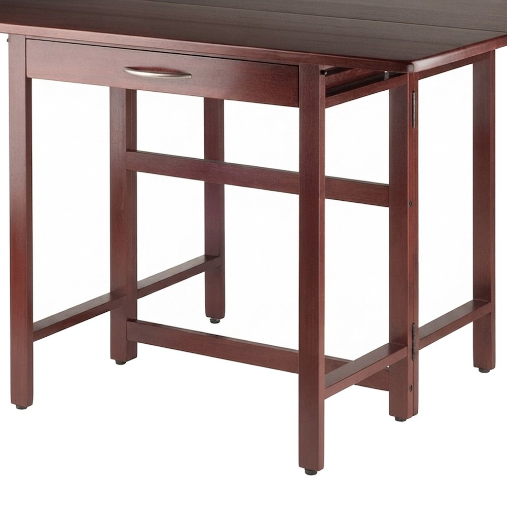 Walnut Folding Dining Table – Space-Saving Drop Leaf Table for Small Areas