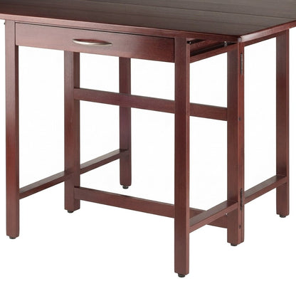 Walnut Folding Dining Table – Space-Saving Drop Leaf Table for Small Areas