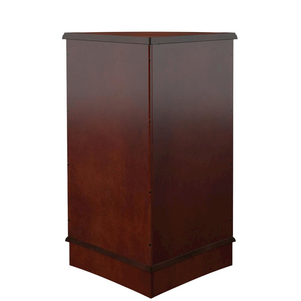 Dark Brown Corner Storage Cabinet with Doors for Compact Home Spaces