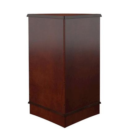 Dark Brown Corner Storage Cabinet with Doors for Compact Home Spaces