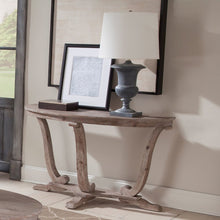 Greystone Mill Sofa Table in Stone White Wash w/ Wirebrush Distressing